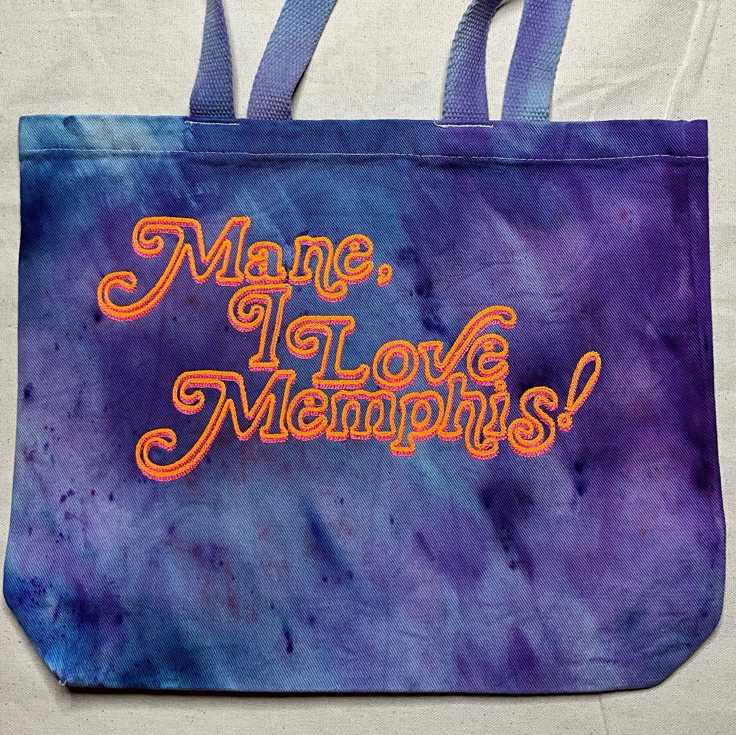 “Mane, I Love Memphis!” Trippy Glow Tote, Watermelon