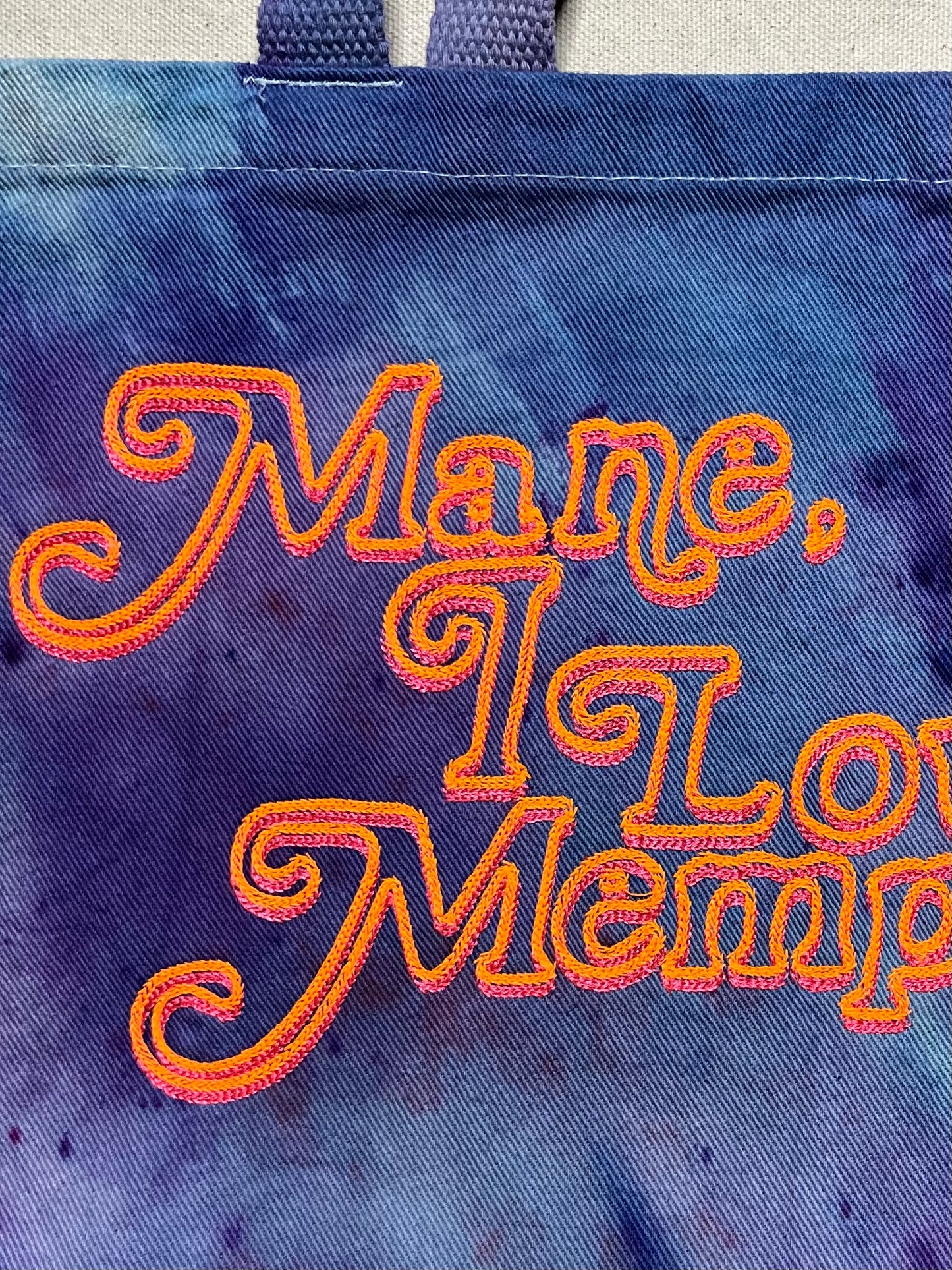 “Mane, I Love Memphis!” Trippy Glow Tote, Watermelon