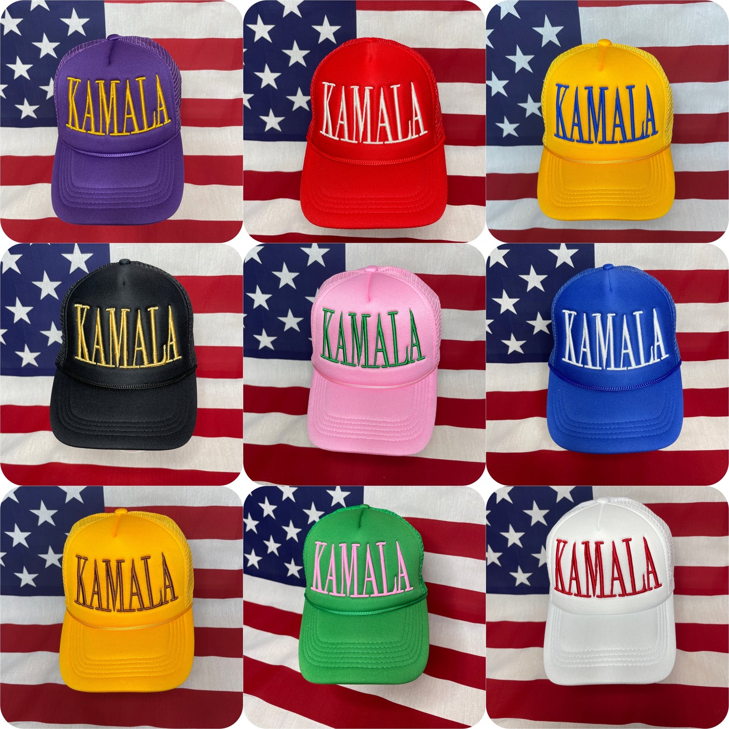 Limited Edition KAMALA Trucker Caps Divine 9 Colorways